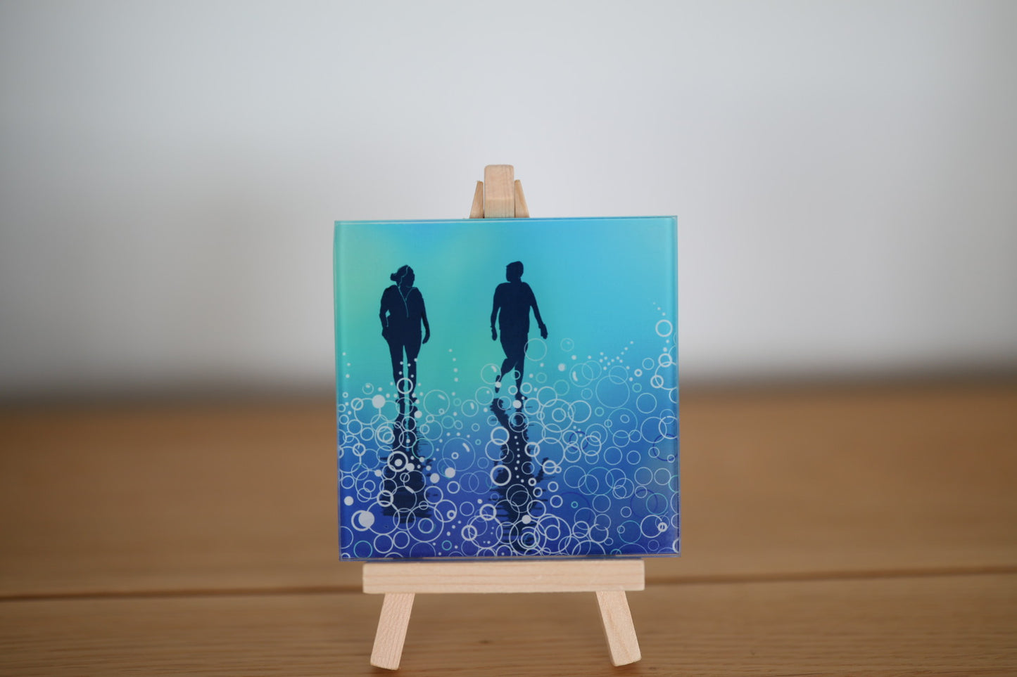 "Walking into the Moment" – Glass Coaster with gift box