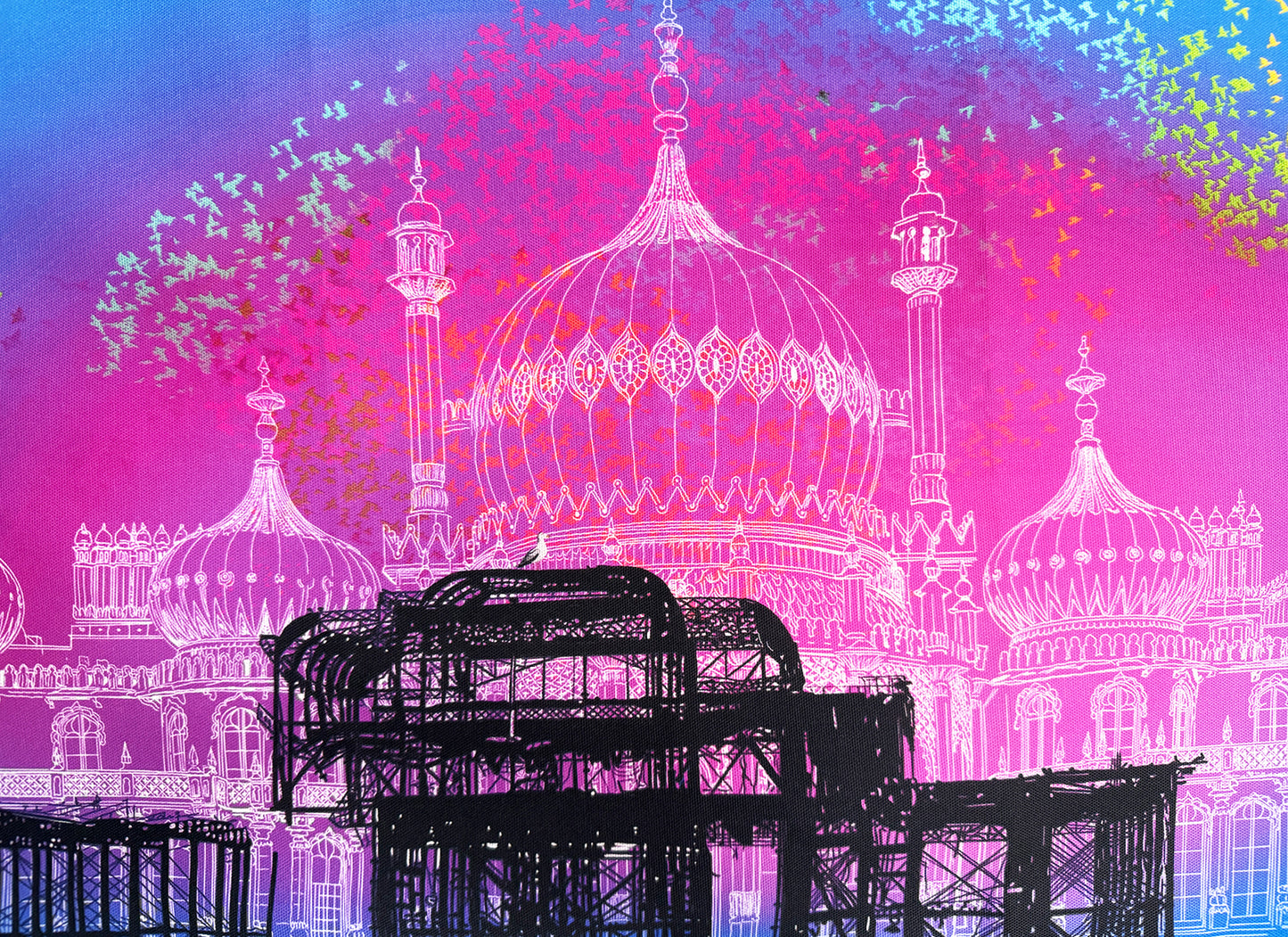 100% Cotton Tea Towel - Brighton Pink