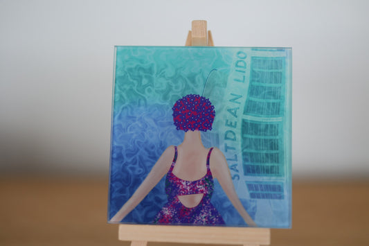 Lido Lady –  Glass Coaster