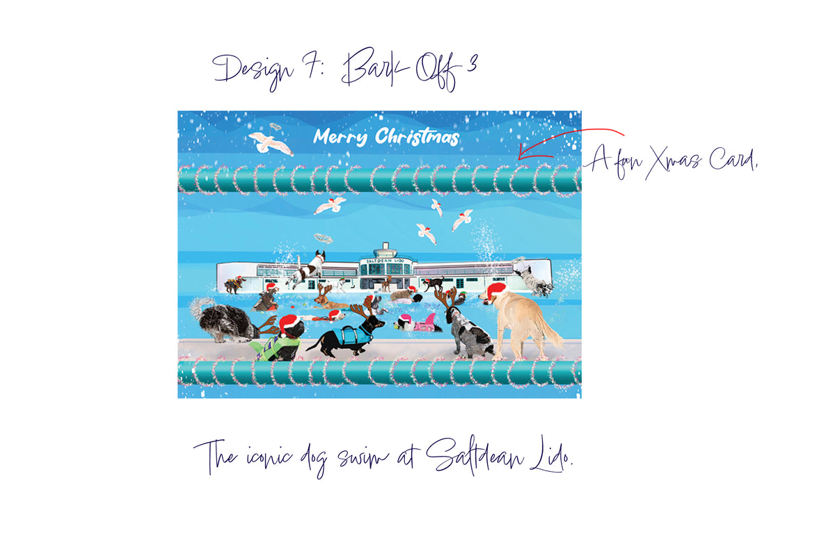 Saltdean Lido Bark Off  Christmas Card