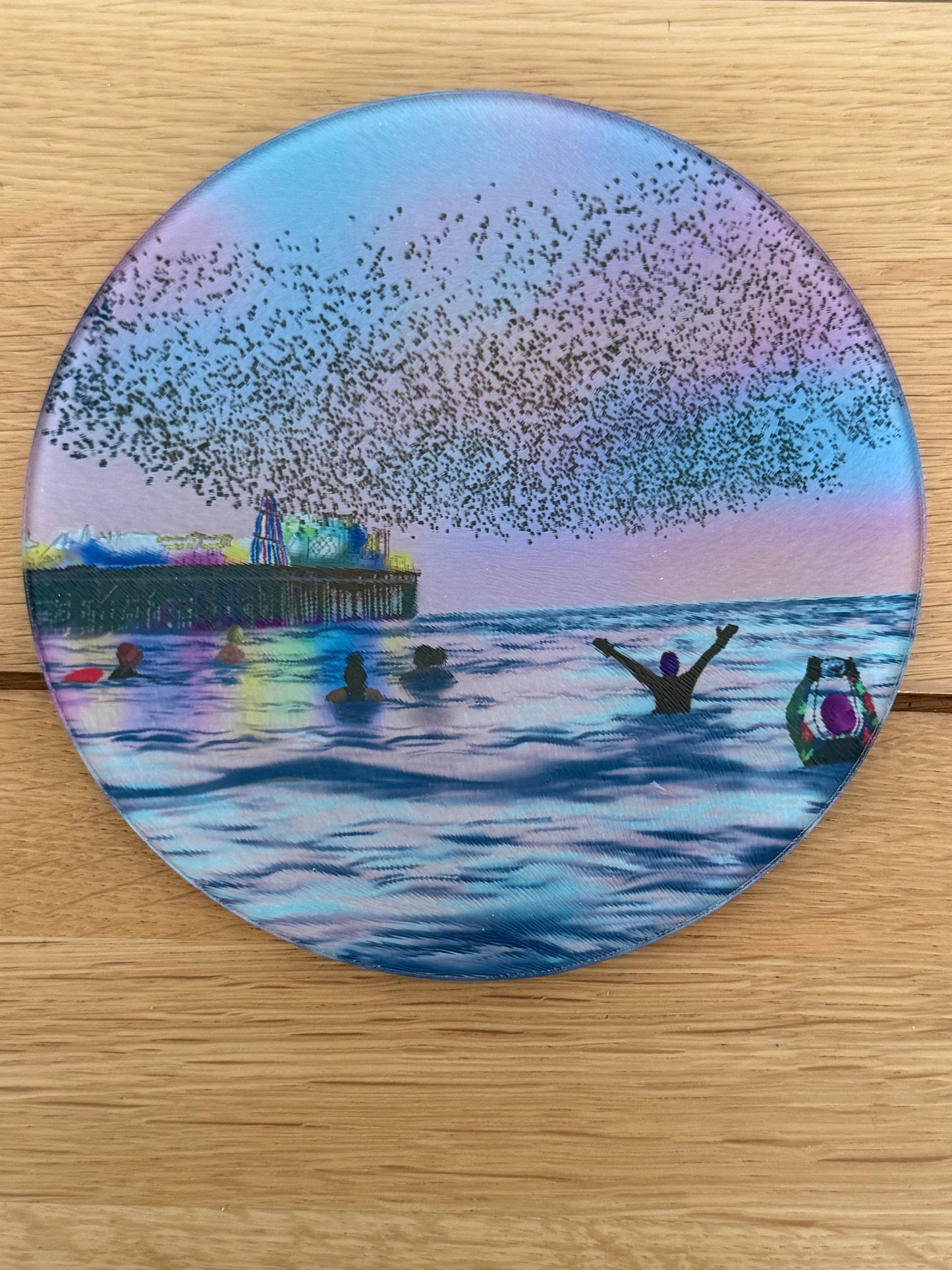 Murmuration Swim Glass chopping board