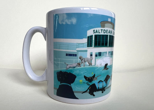 Dogs swim Saltdean list mug Dachshunds sausage dogs, golden retrievers 