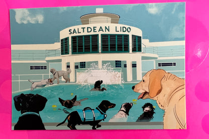 The Great Saltdean Bark Off, Saltdean Lido Postcard