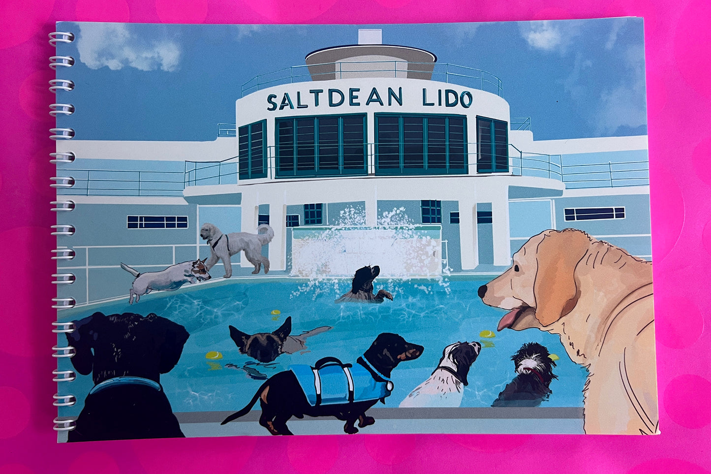 The saltdean lido dog swim sausage dog lovers animal lovers dog lovers notebook blank pages