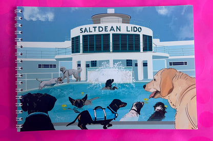 The saltdean lido dog swim sausage dog lovers animal lovers dog lovers notebook blank pages