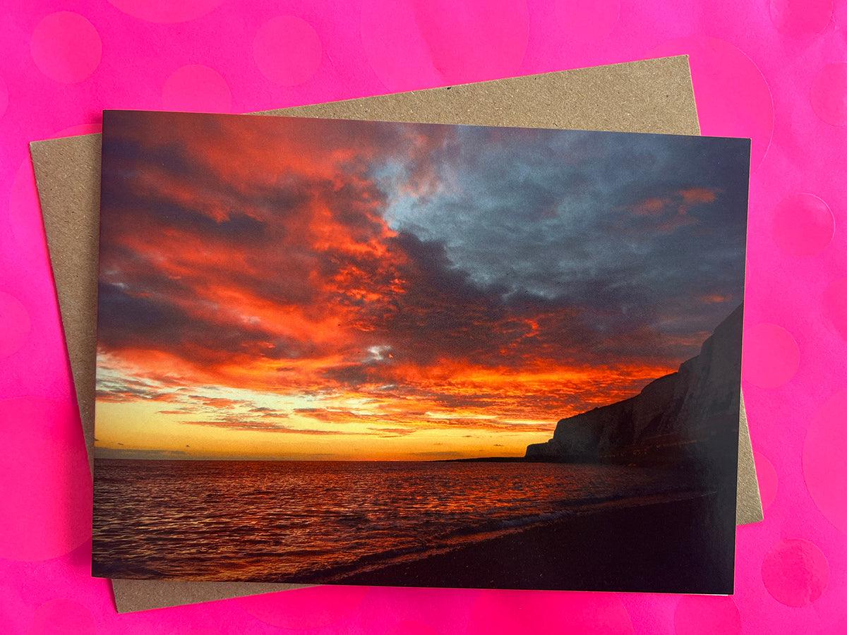 Saltdean Sunset Greeting Card