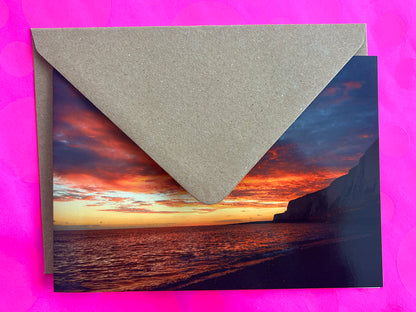 Saltdean Sunset Greeting Card