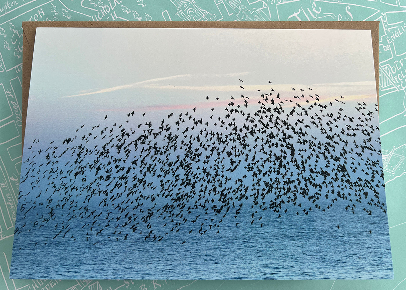 Pastels & Starlings Greeting Card