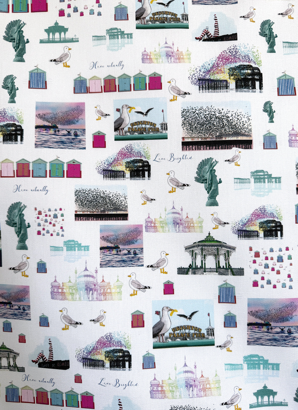 100% Cotton Tea Towel - Brighton Icons