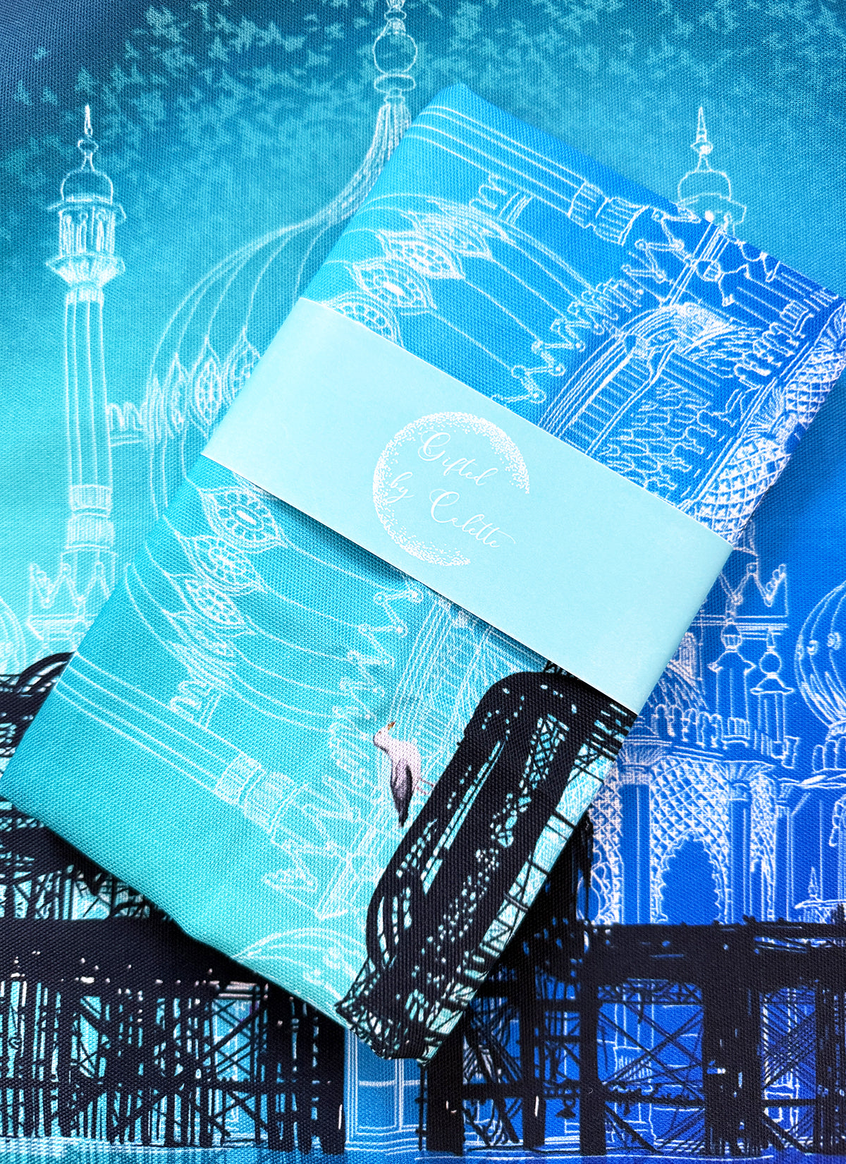 100% Cotton Tea Towel - Brighton Blue