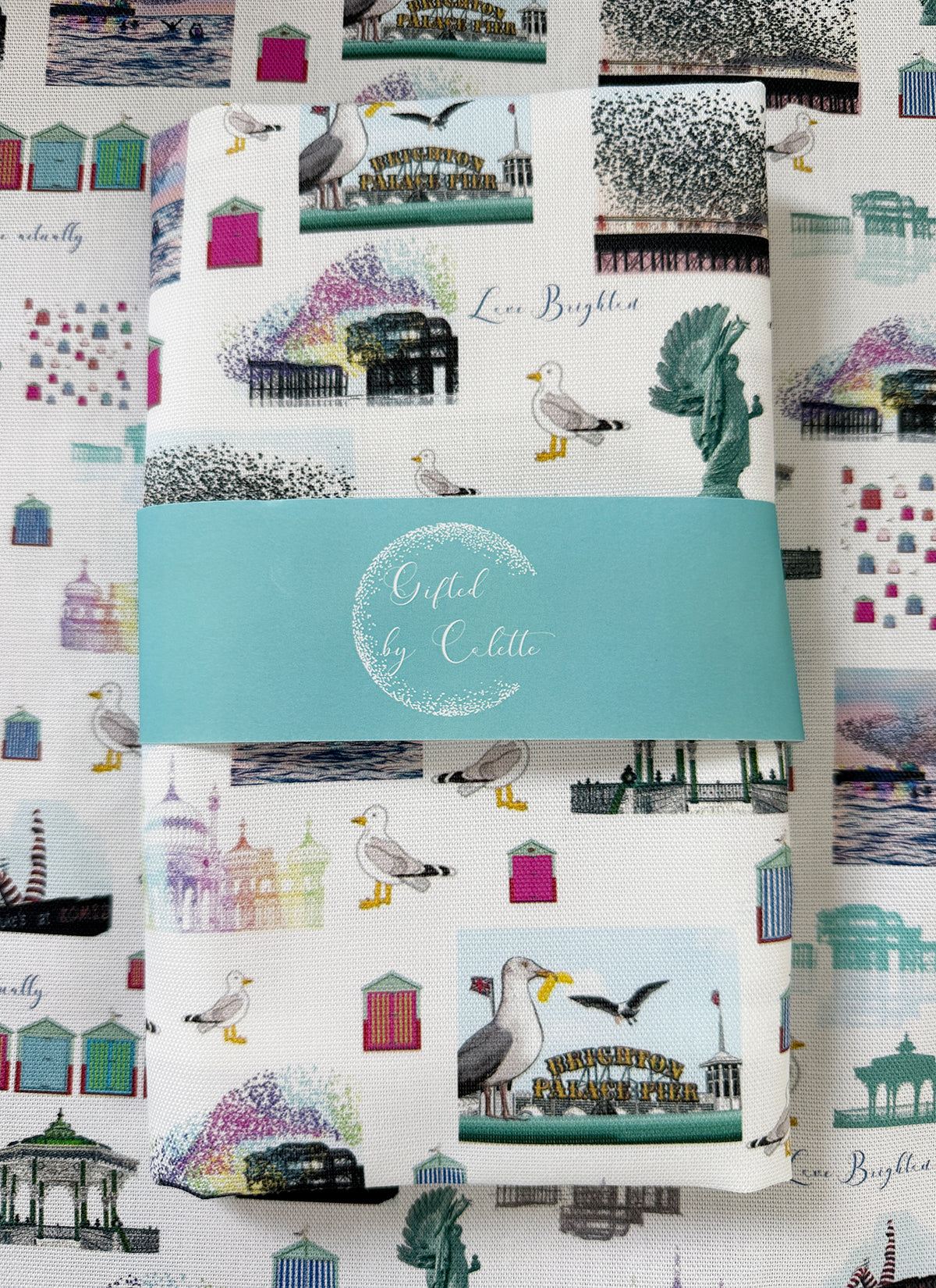 100% Cotton Tea Towel - Brighton Icons