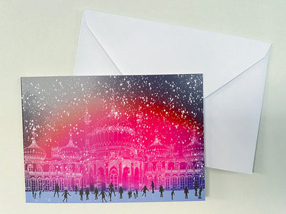 Pack of 5 Christmas Cards 'Brighton On Ice'