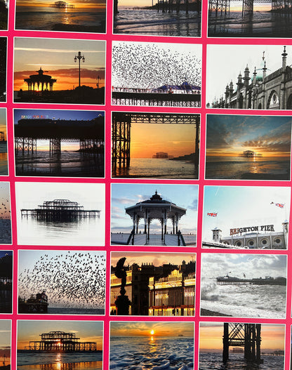 Shocking Pink Brighton Photographic Gift Wrap