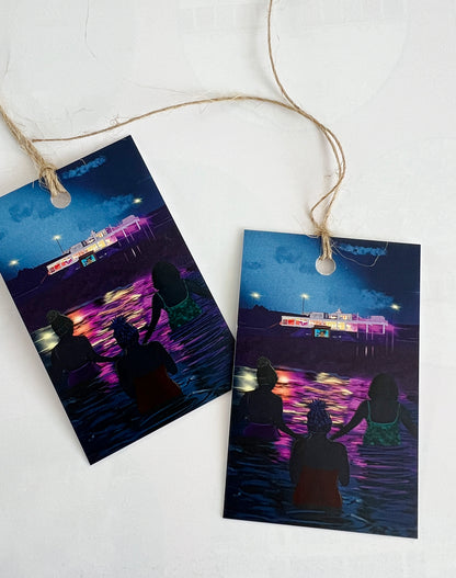 The Saltdean Moon Swim Gift Tag