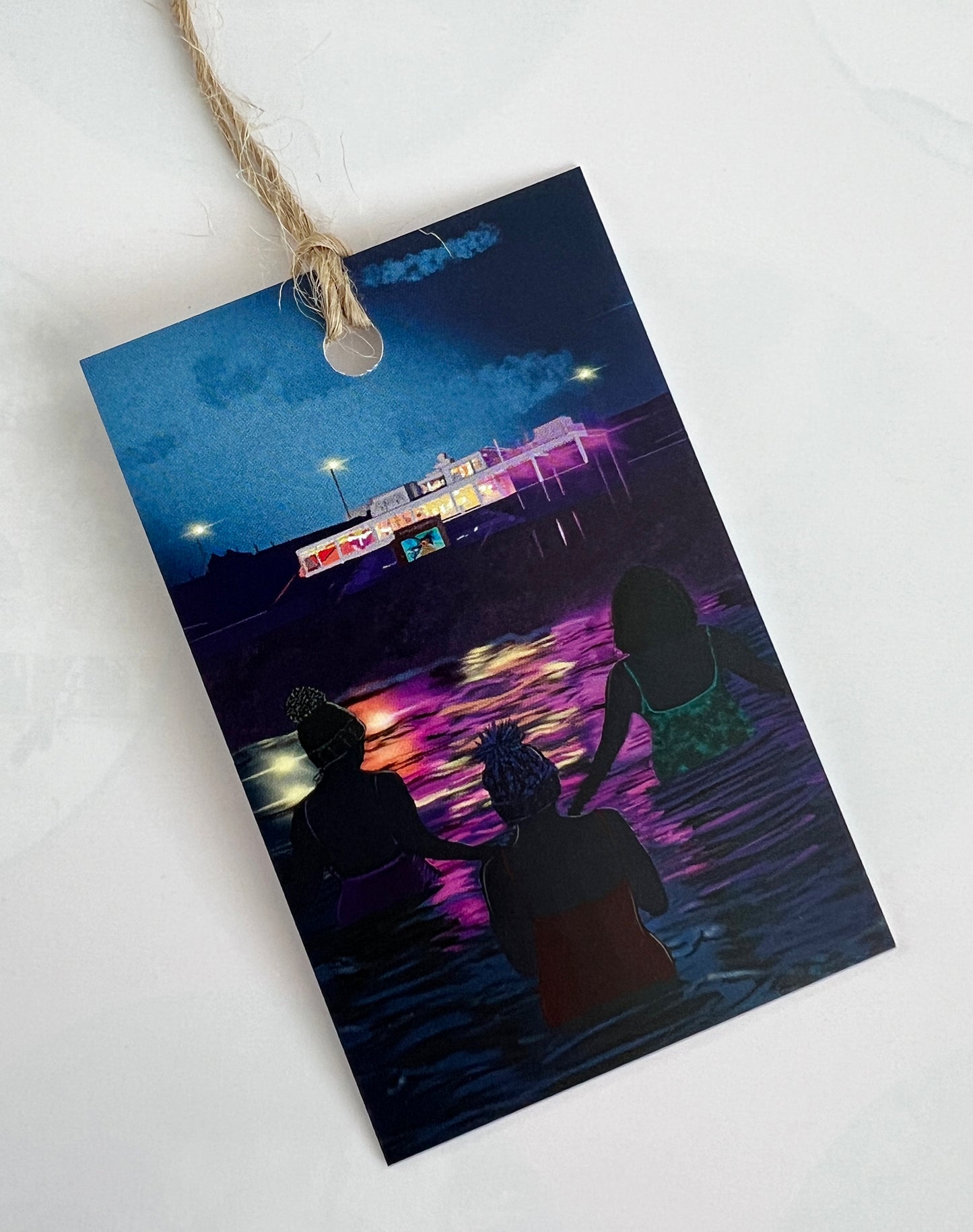 The Saltdean Moon Swim Gift Tag